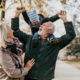 Couple playing with grandchild