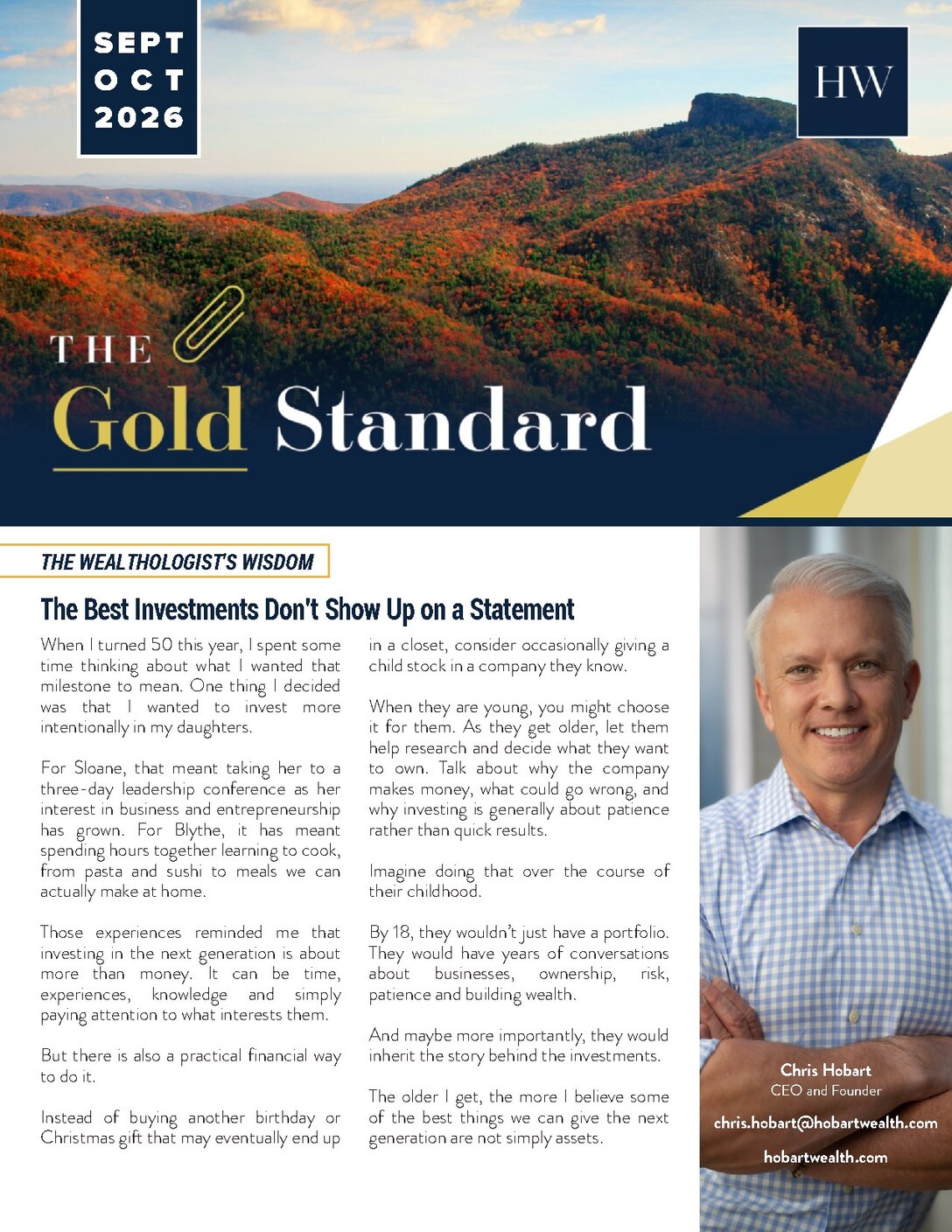 September – October Newsletter 2026
